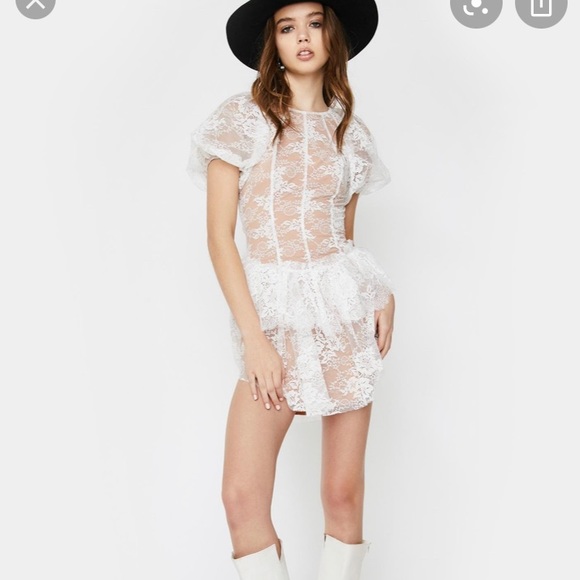 For Love and Lemons Verbana Lace Whote Dress NWT - Picture 2 of 6